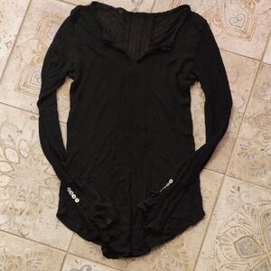 Laila Jayde Sheer Elegant Black Women's Top- Small